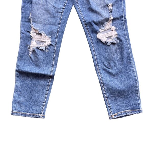 Wax Jean Collection Womens 7 28 Mom Blown Out Knee Ripped High Waist Denim 90250 - Picture 7 of 16